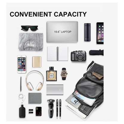 Mochila de cuero para hombre 