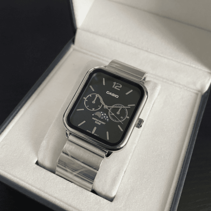 Reloj Lunar de 36 mm con esfera blanca - Resistente al agua | Acero inoxidable