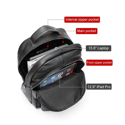 Mochila de cuero para hombre 