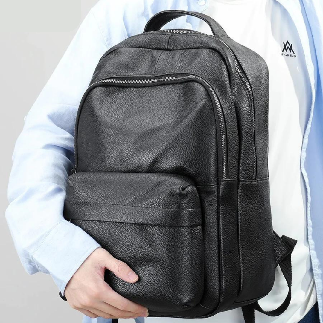 Mochila de cuero para hombre 