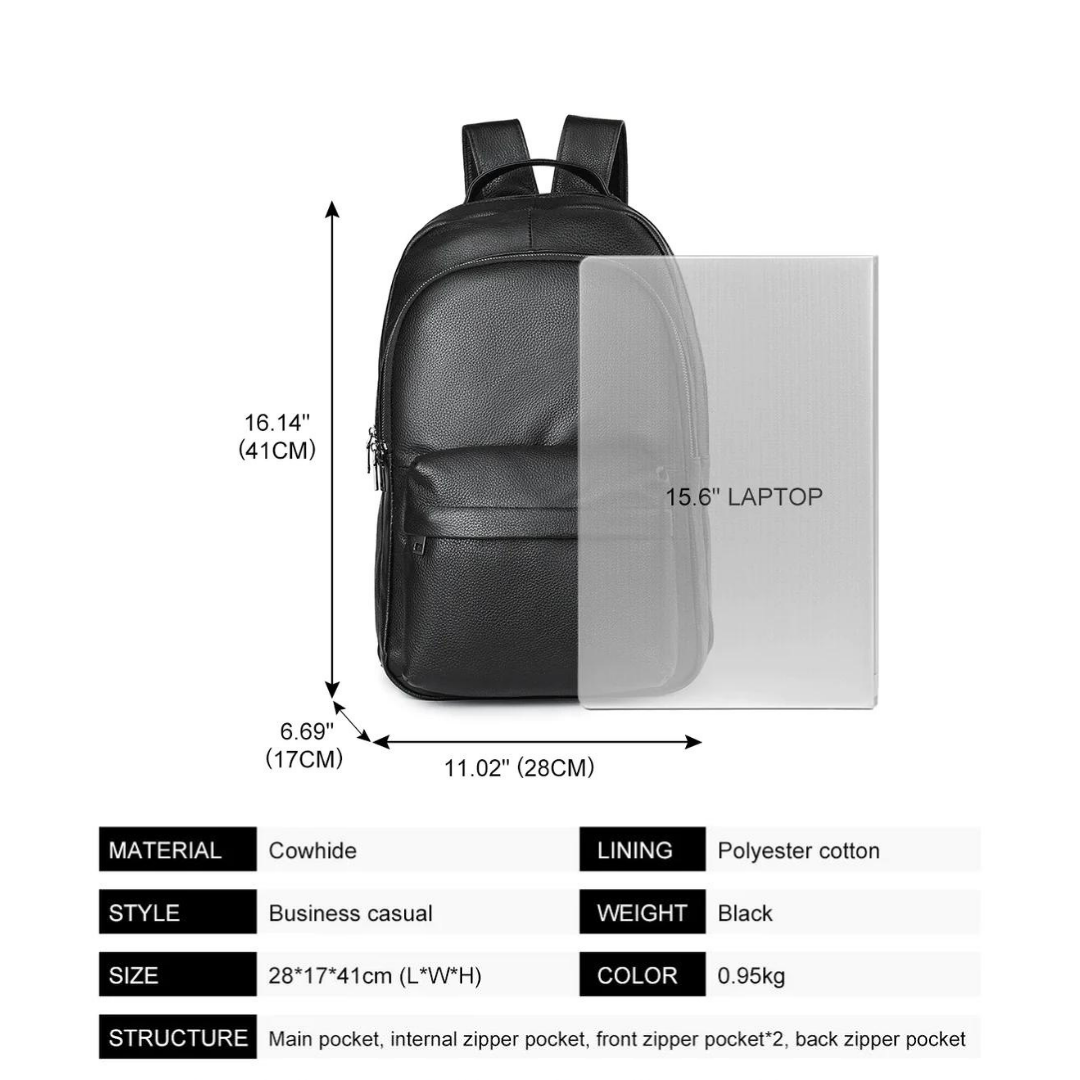 Mochila de cuero para hombre 