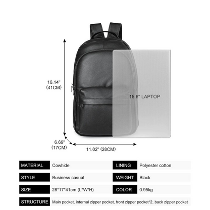 Mochila de cuero para hombre 