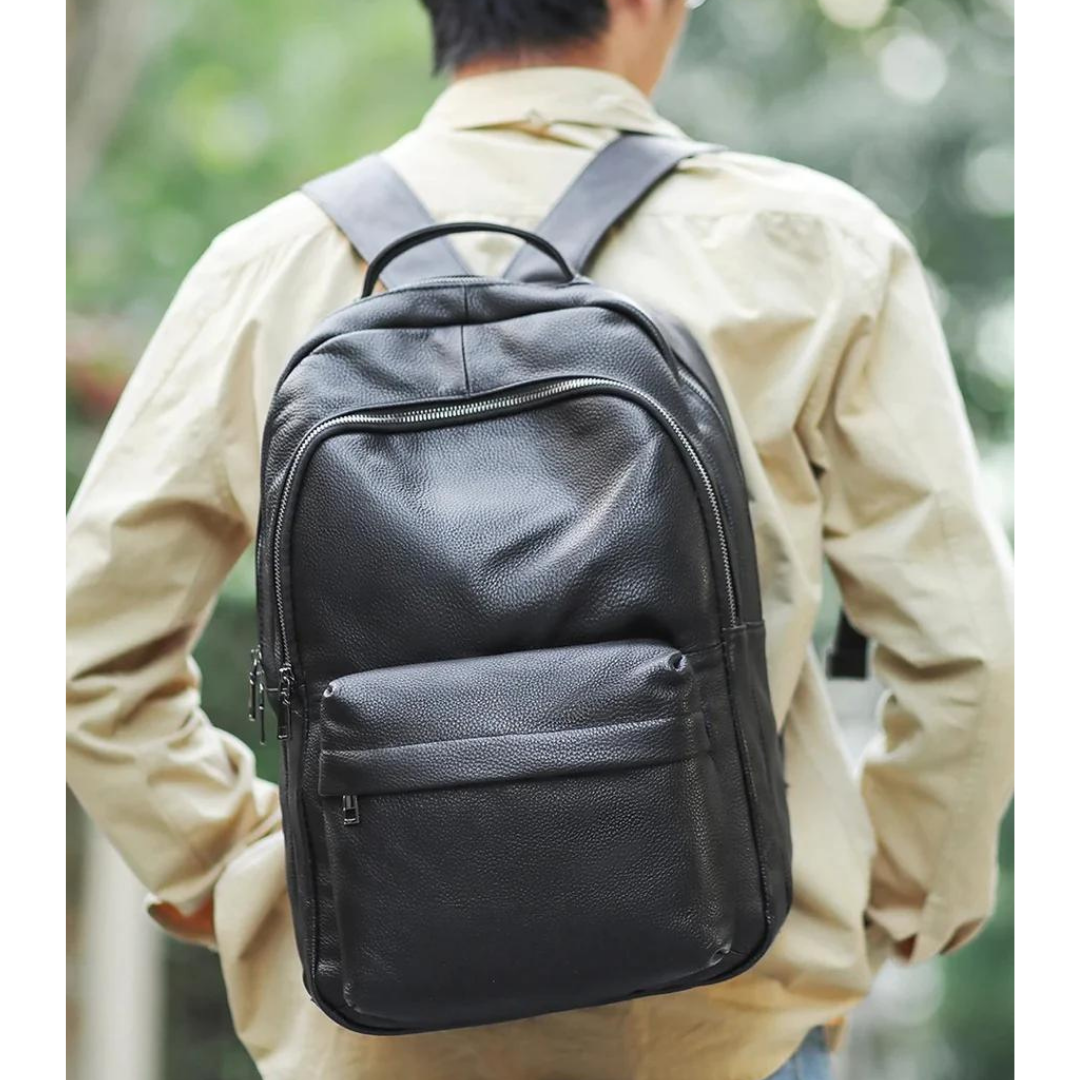Mochila de cuero para hombre 