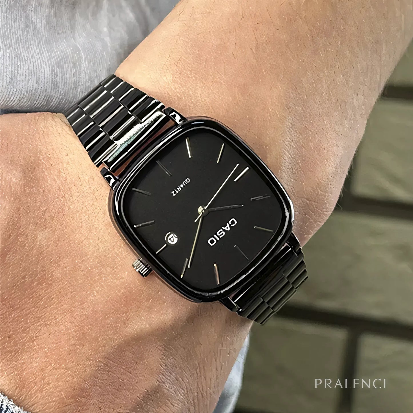 Reloj de lujo de 36 mm con esfera blanca - Resistente al agua | Acero transferido