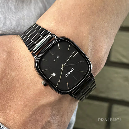 Reloj de lujo de 36 mm con esfera blanca - Resistente al agua | Acero transferido