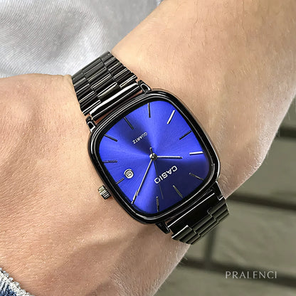 Reloj de lujo de 36 mm con esfera blanca - Resistente al agua | Acero transferido