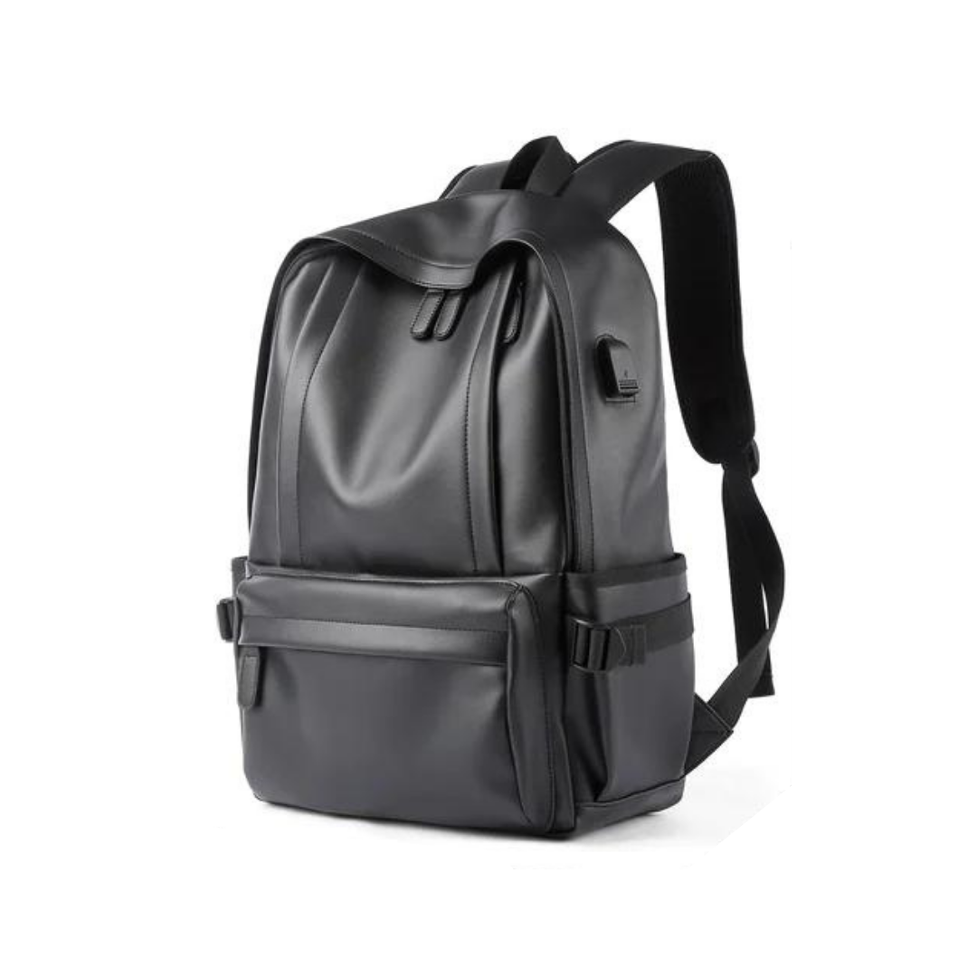 Mochila de cuero impermeable para hombre 