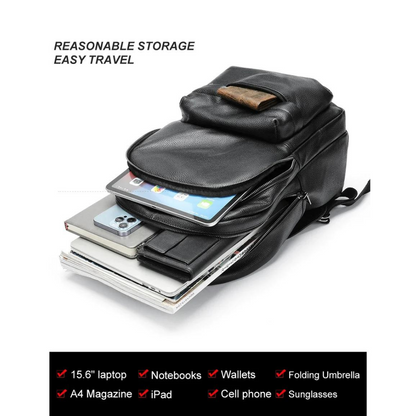 Mochila de cuero para hombre 