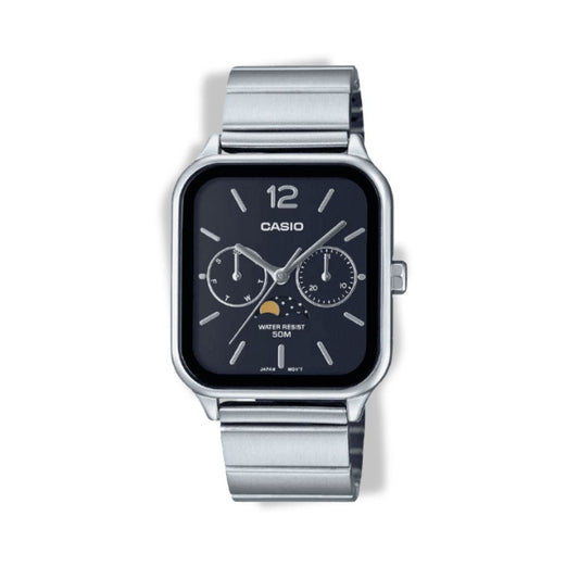 Reloj Lunar de 36 mm con esfera blanca - Resistente al agua | Acero inoxidable