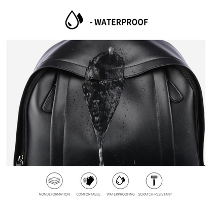 Mochila de cuero impermeable para hombre 