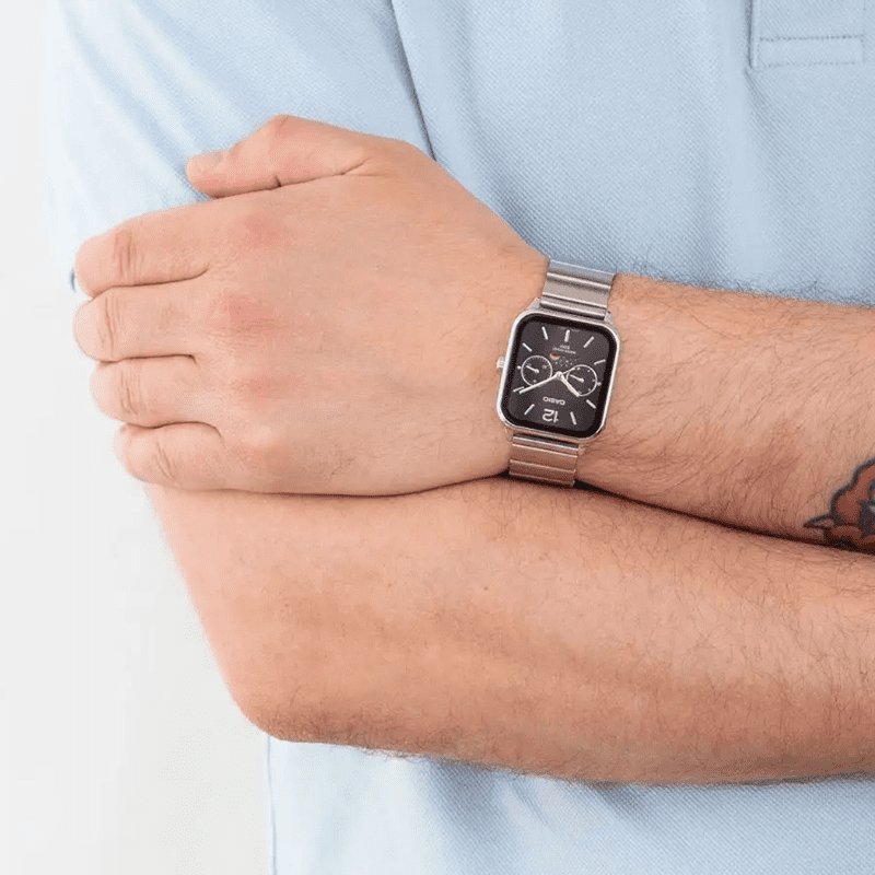 Reloj Lunar de 36 mm con esfera blanca - Resistente al agua | Acero inoxidable