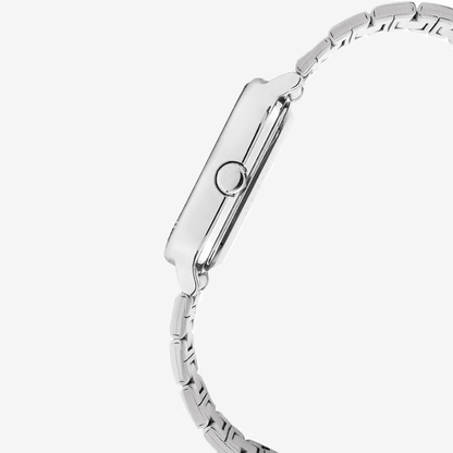 Reloj Lunar de 36 mm con esfera blanca - Resistente al agua | Acero inoxidable