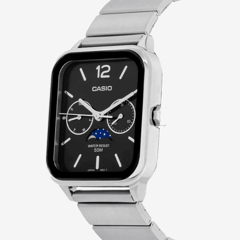 Reloj Lunar de 36 mm con esfera blanca - Resistente al agua | Acero inoxidable