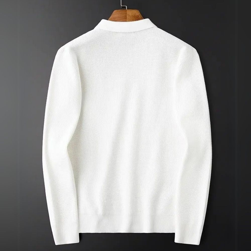 Hampton - Polo con media cremallera y diseño de gofre